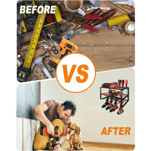 Power Tool Organizer, Wall Mounted Storage Rack, 150lb weight limit Heavy Duty - Picture 6 of 6